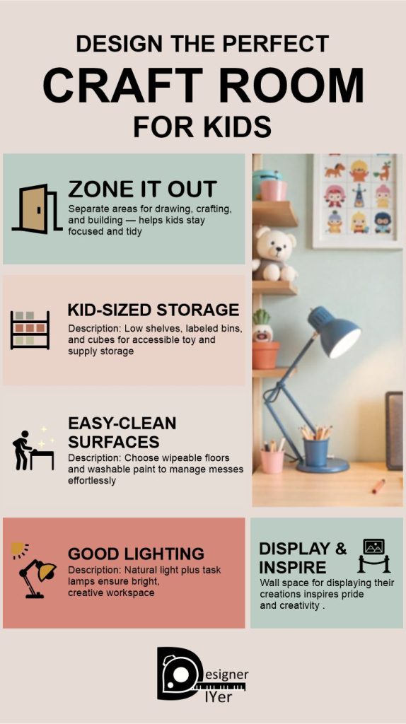 How to Design and Organize the Perfect Craft Room for Kids - Designer ...