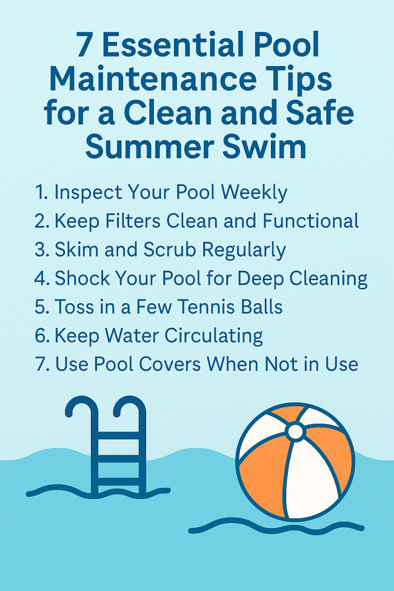 7 Summer Pool Maintenance Tips - Designer and the DIYer - DIY, Design ...