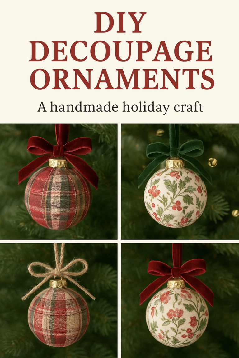 DIY Decoupage Ornaments: Handmade Holiday Magic