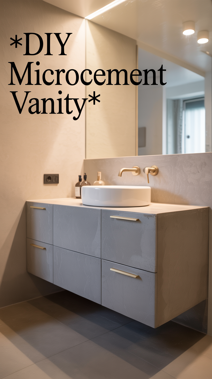 DIY Microcement Vanity Tutorial