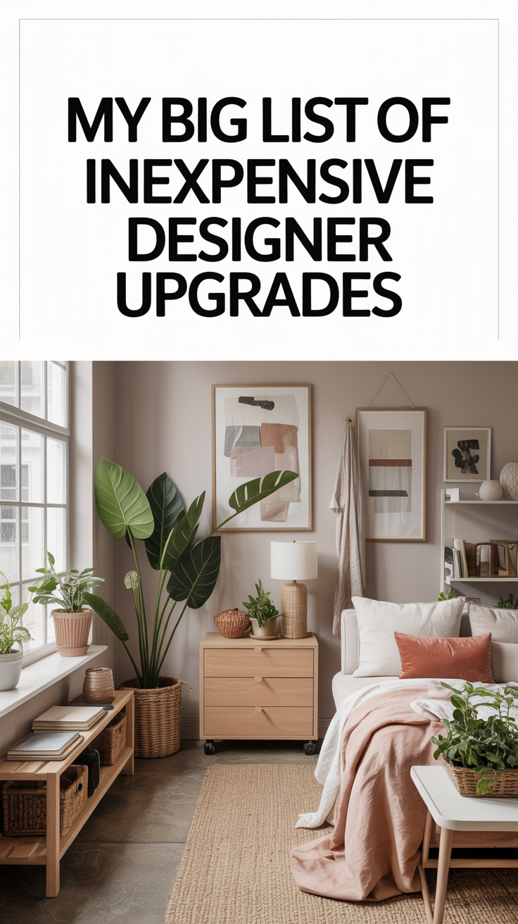 My Big List of Inexpensive Designer Upgrades: Elevate Your Home Without Breaking the Bank