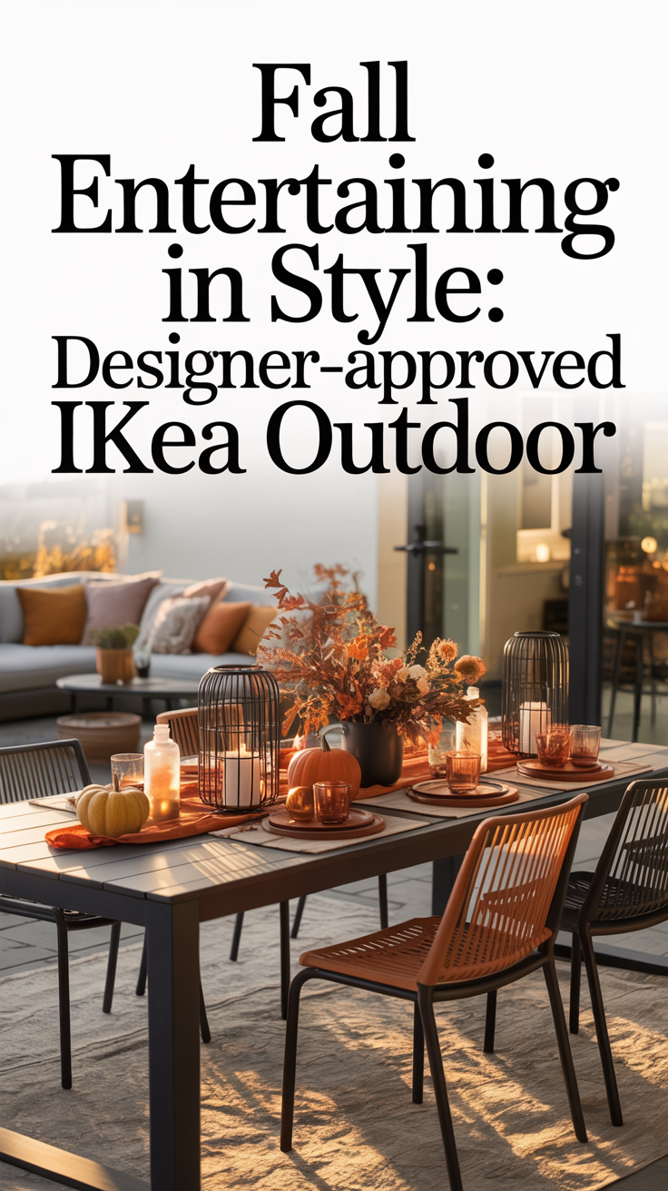 Fall Entertaining in Style: Designer-Approved IKEA Outdoor Furniture and Décor