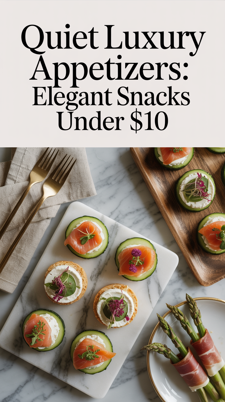 Quiet Luxury Appetizers: Elegant Snacks Under $10