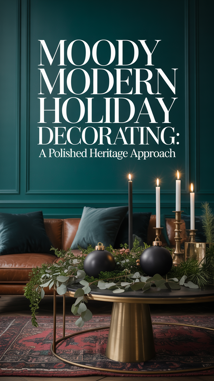 Moody Modern Holiday Decorating: A Polished Heritage Approach for a Sophisticated Season