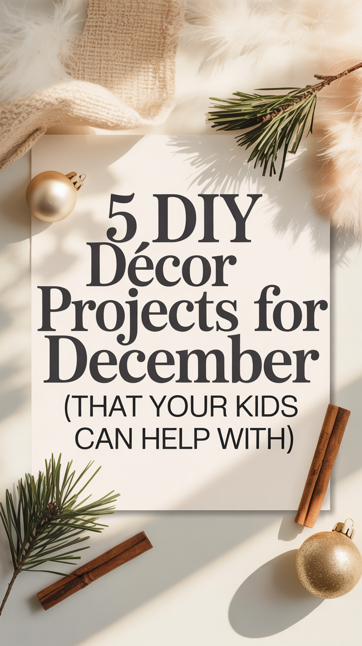 5 DIY Décor Projects for December (That Your Kids Can Help With)
