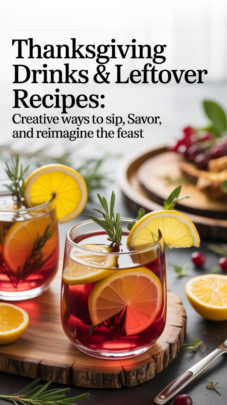 Thanksgiving Drinks & Leftover Recipes: Creative Ways to Sip, Savor, and Reimagine the Feast