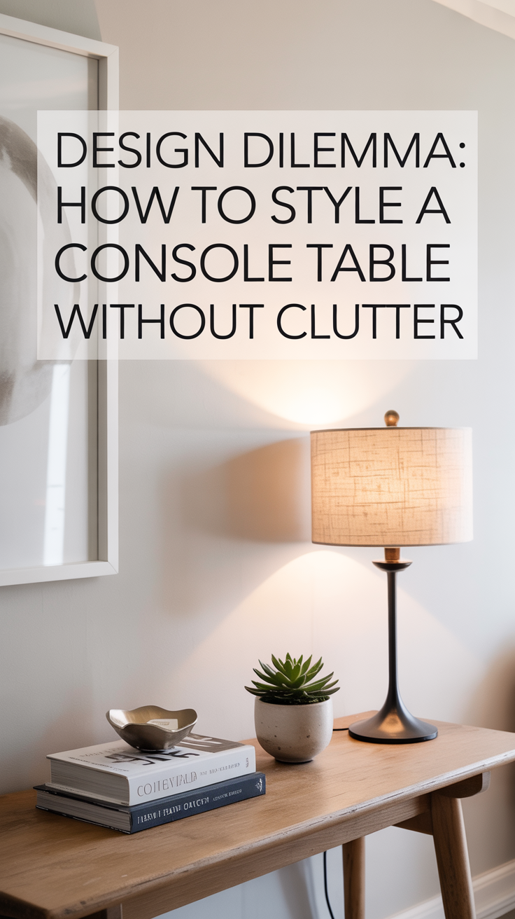 Design Dilemma: How to Style a Console Table Without Clutter