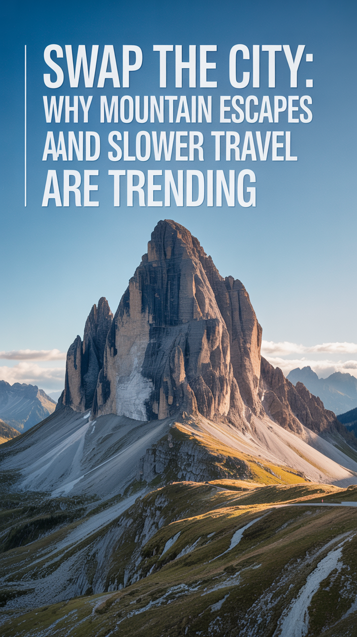 Swap the City: Why Mountain Escapes, Nature Baths & Slower Travel Are Trending