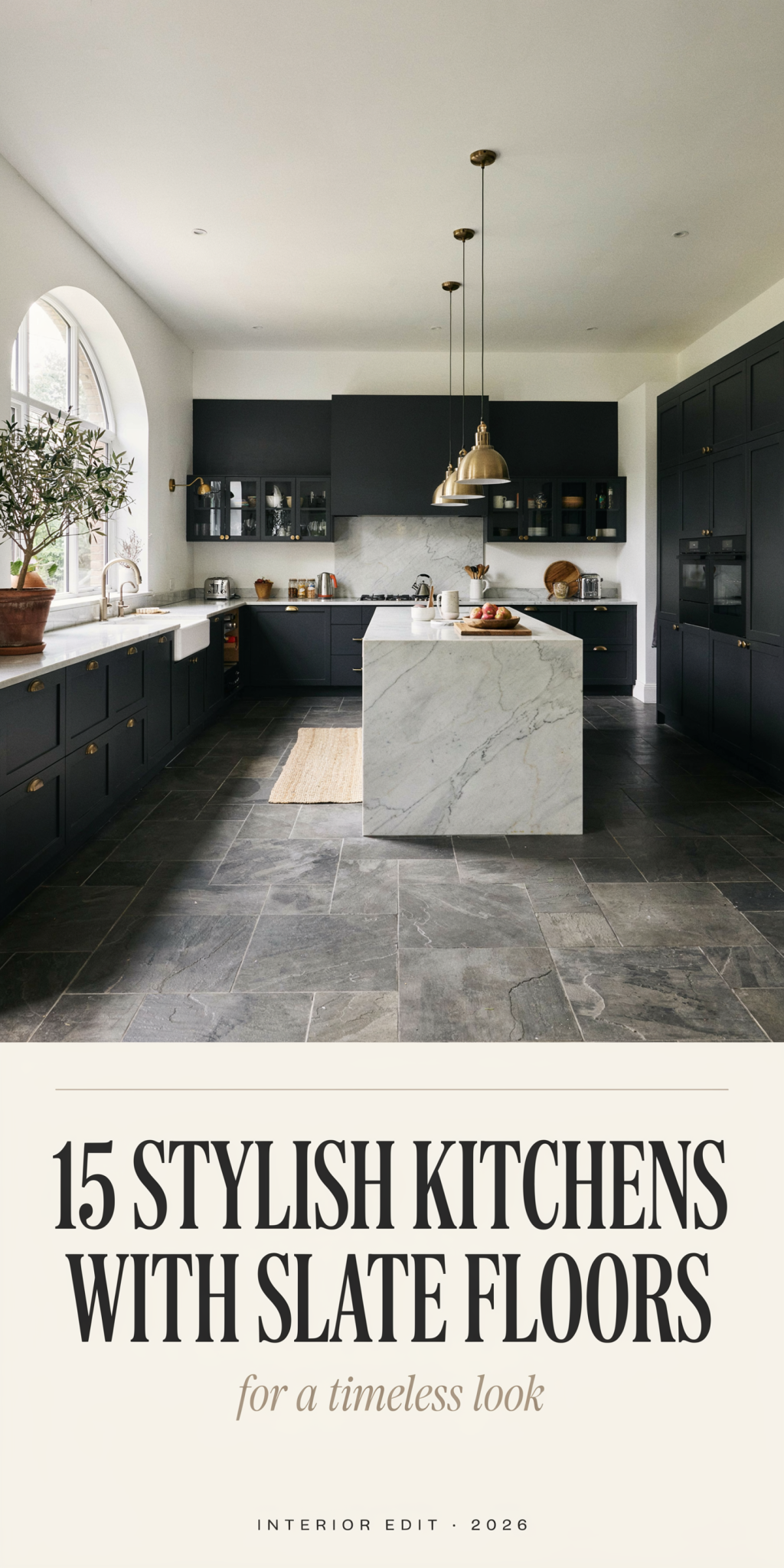 15 Stylish Kitchens With Slate Floors for a Timeless Look - Designer ...