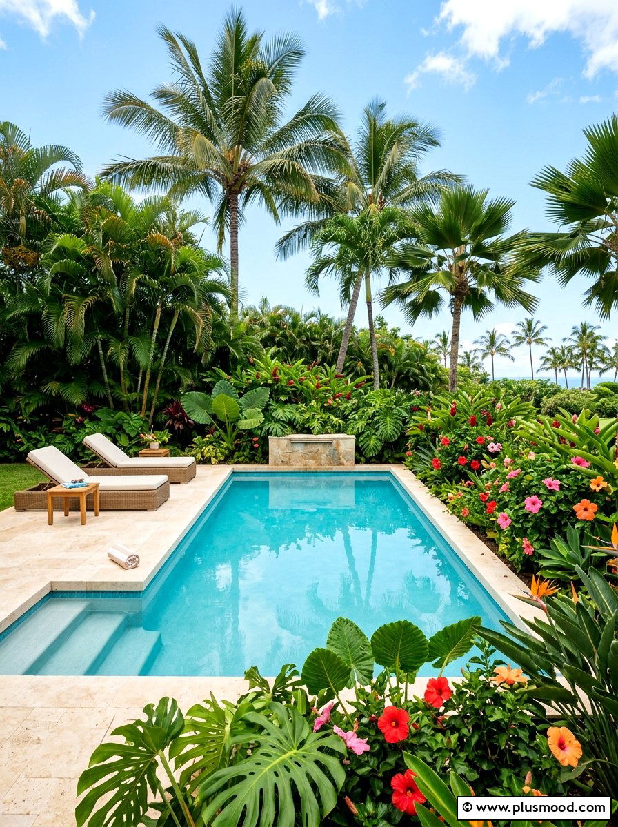 Lush Tropical Foliage to Enhance Your Poolside Oasis