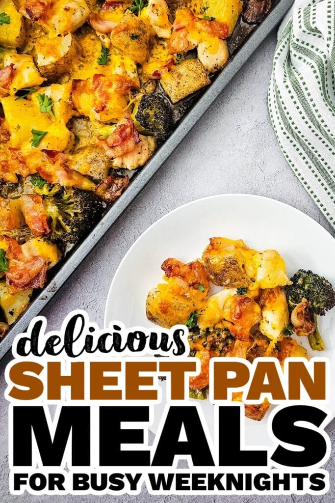 One-Pan Cheesy Chicken Bacon Ranch Dinner with Veggies