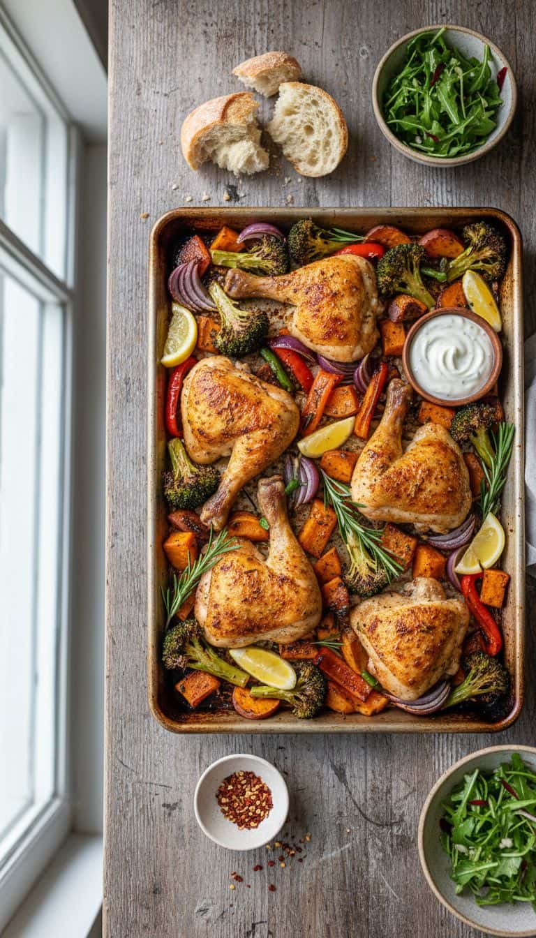 One-Pan Roasted Chicken Thighs with Veggies