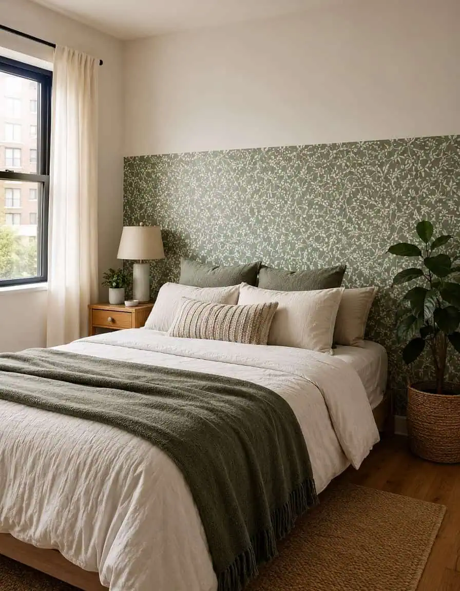 Craft a Stylish Headboard Using Peel-and-Stick Wallpaper