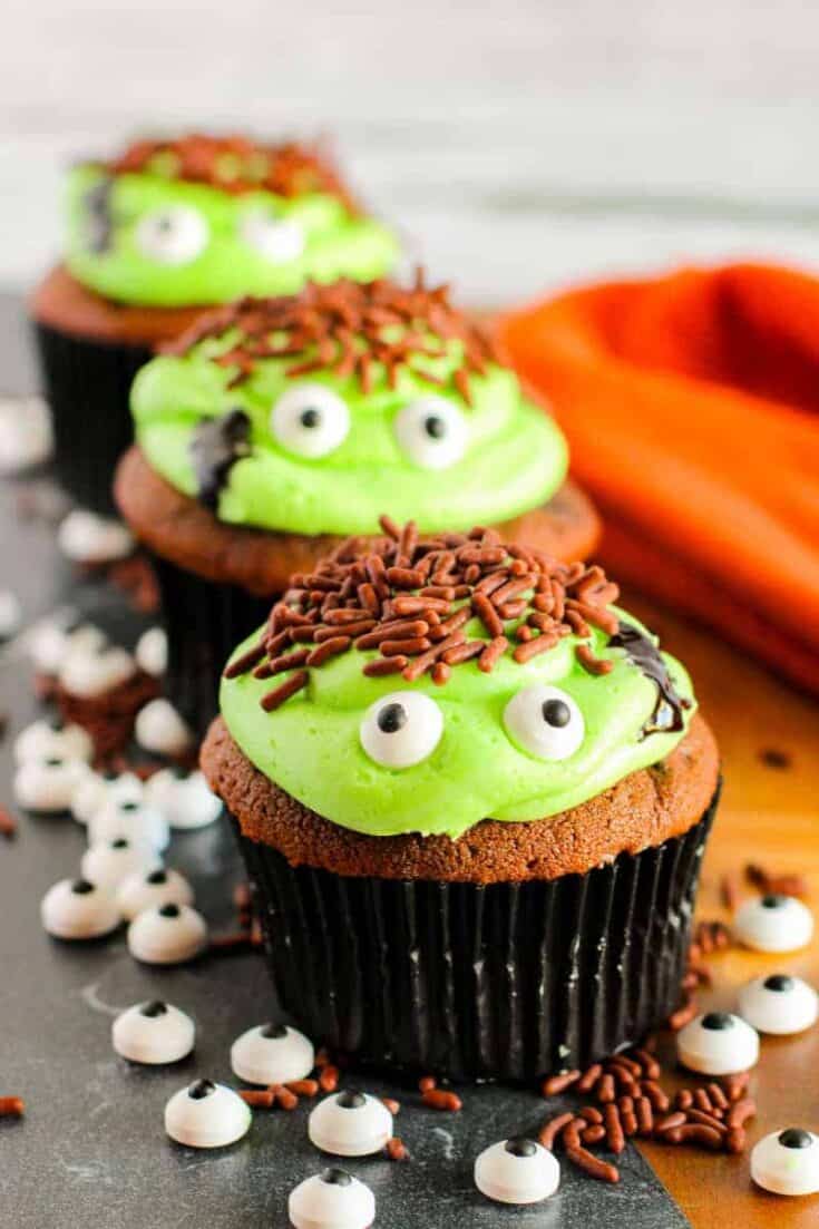 Lil' Green Lab Monsters: Frankenstein Cupcakes