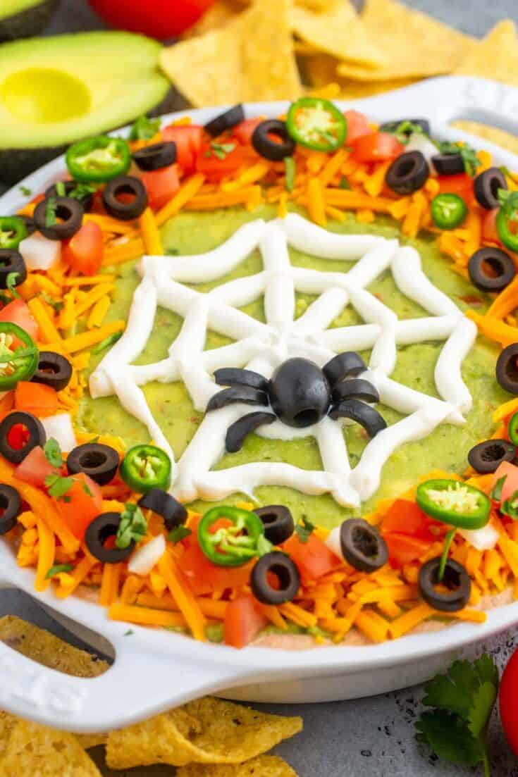 Cobweb Taco Layer Dip — A Spooky, No‑Bake Party Platter