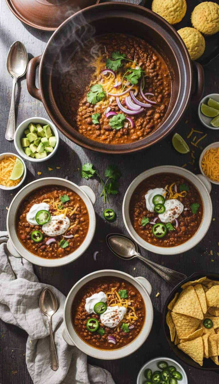 Hearty Slow Cooker Beef Chili