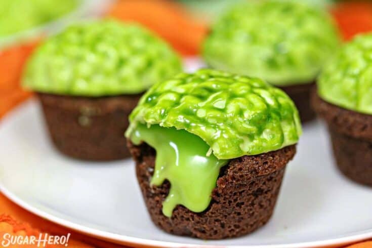 Creepy Cerebral Brownie Bites
