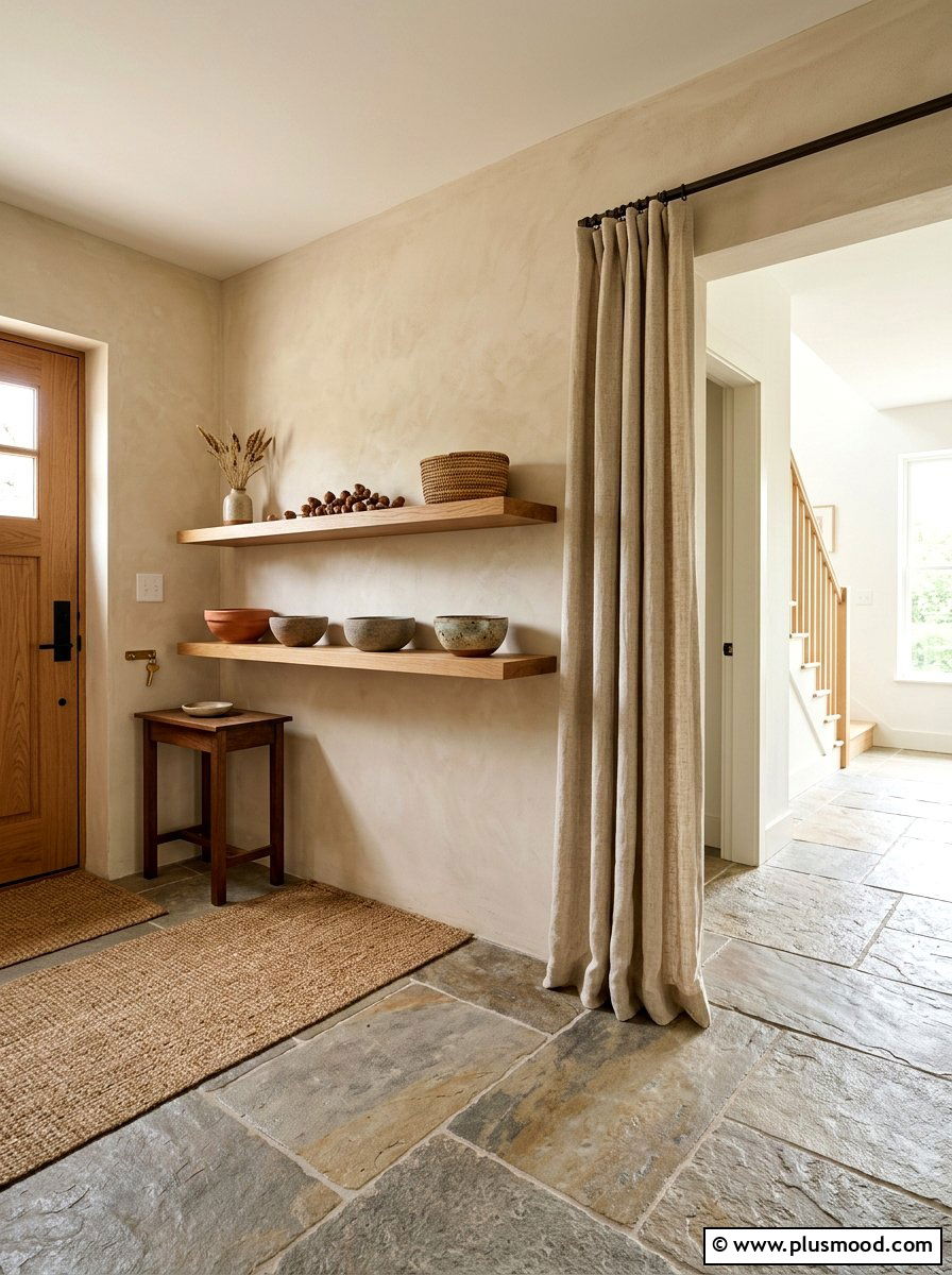 Serene Simplicity: Crafting a Minimalist Earthy Foyer