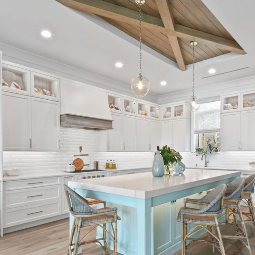Seaside Glow: Lighting That Anchors Your Kitchen