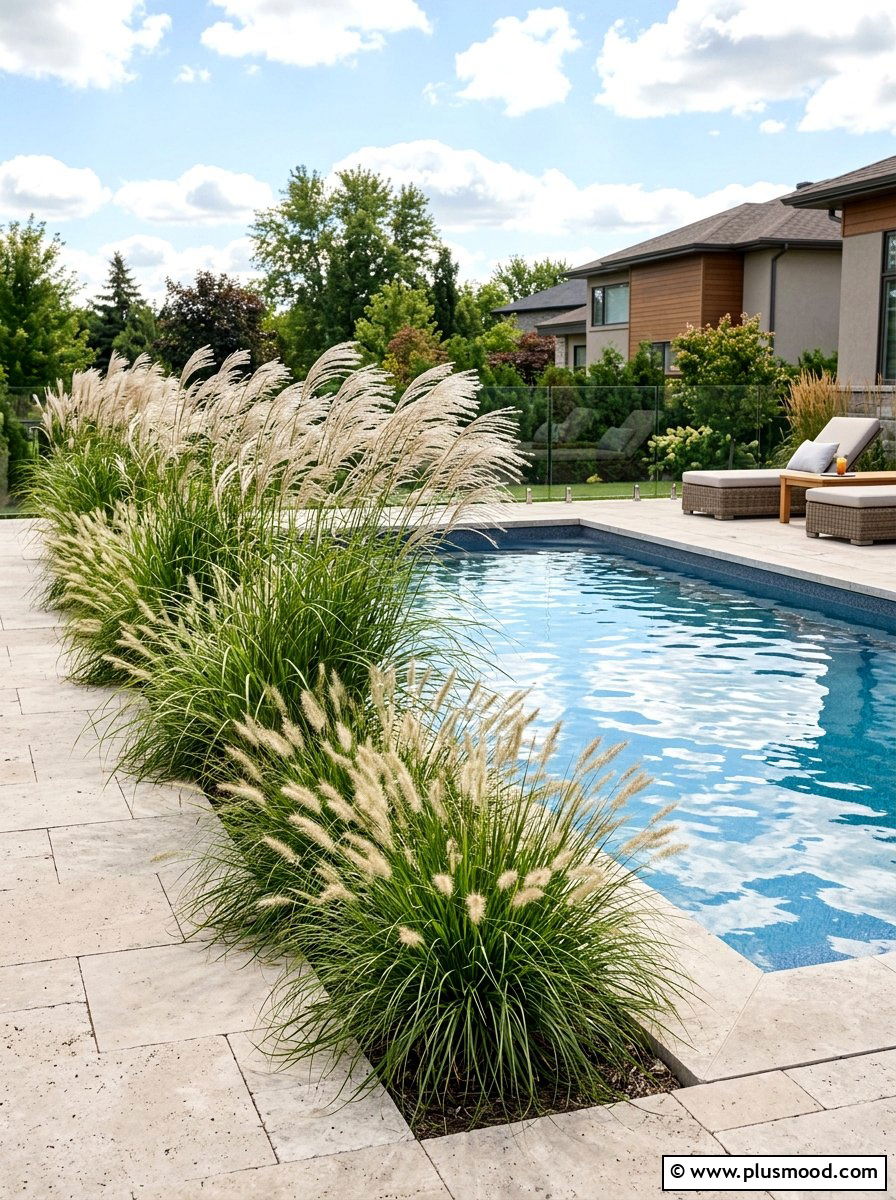 Graceful Grasses to Frame Your Poolside