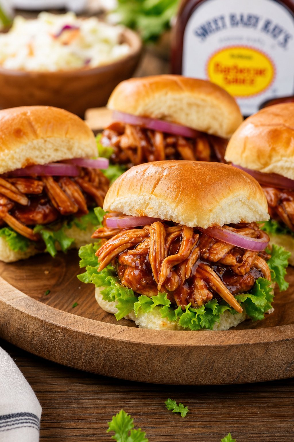 Savory BBQ Chicken Sliders on Sweet Hawaiian Buns