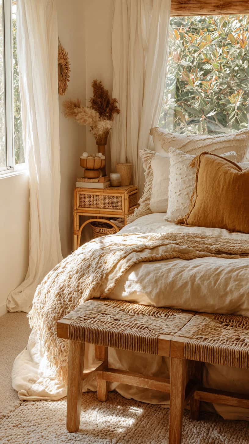 Budget-Savvy Boho Rattan Bedroom Makeover