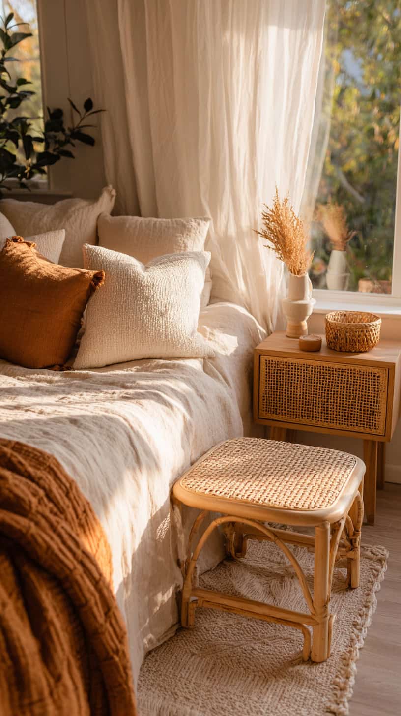 Budget-Savvy Boho Rattan Bedroom Makeover