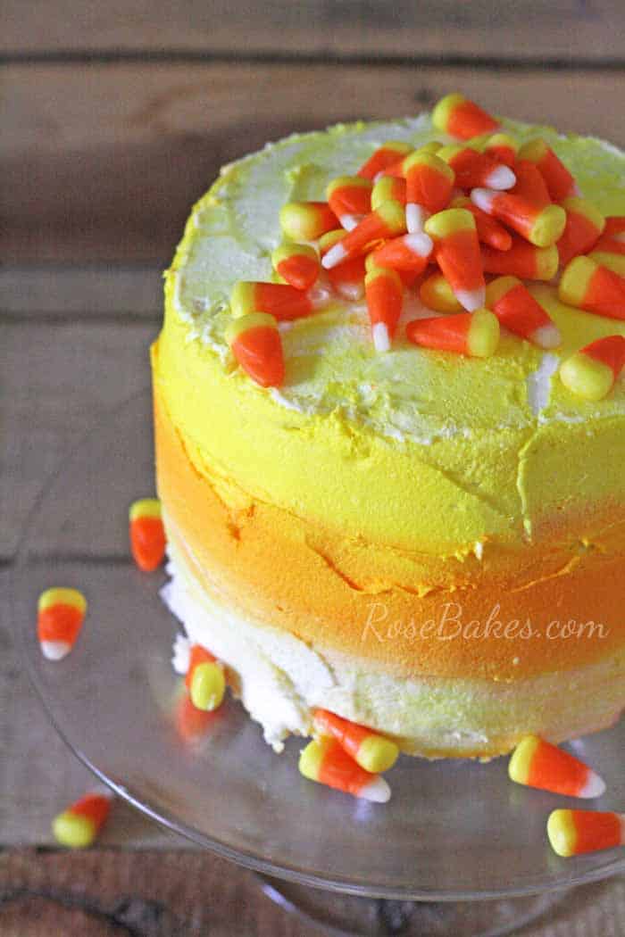 Candy Corn Sunset Cake