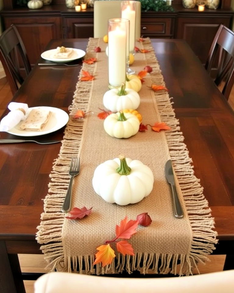 Rustic Harvest Table Runner: Bring Autumn to Your Dining Space