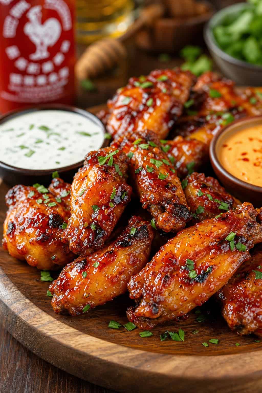 Sweet & Spicy Maple Sriracha Wings That Wow