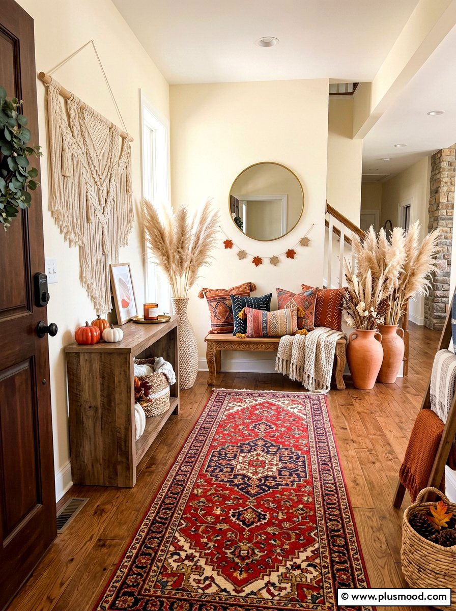 Transform Your Entryway with Warm Boho Fall Flair