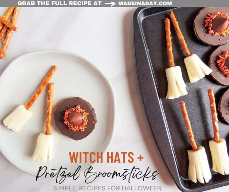 Midnight Witch Hats & Tiny Broomsticks — No-Bake Party Snacks