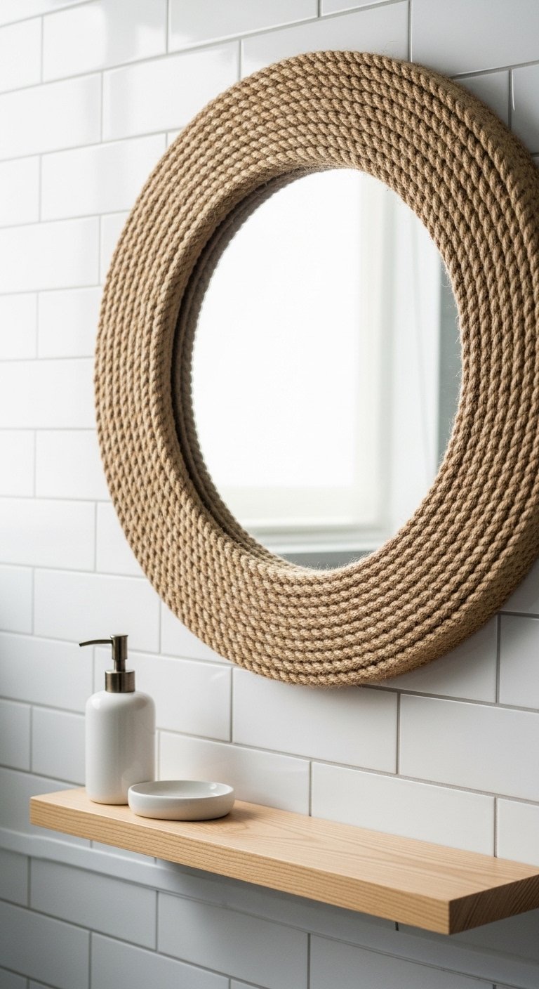 Transform Your Mirror with a Stylish Rope Frame Wrap