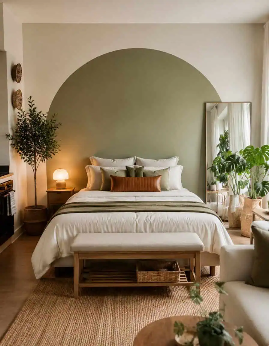 Define Your Bed Zone with a Painted or Peel-and-Stick Arch