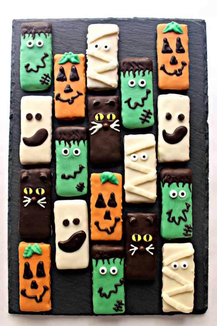 Boo Bites: Chocolate-Cloaked Graham Ghouls