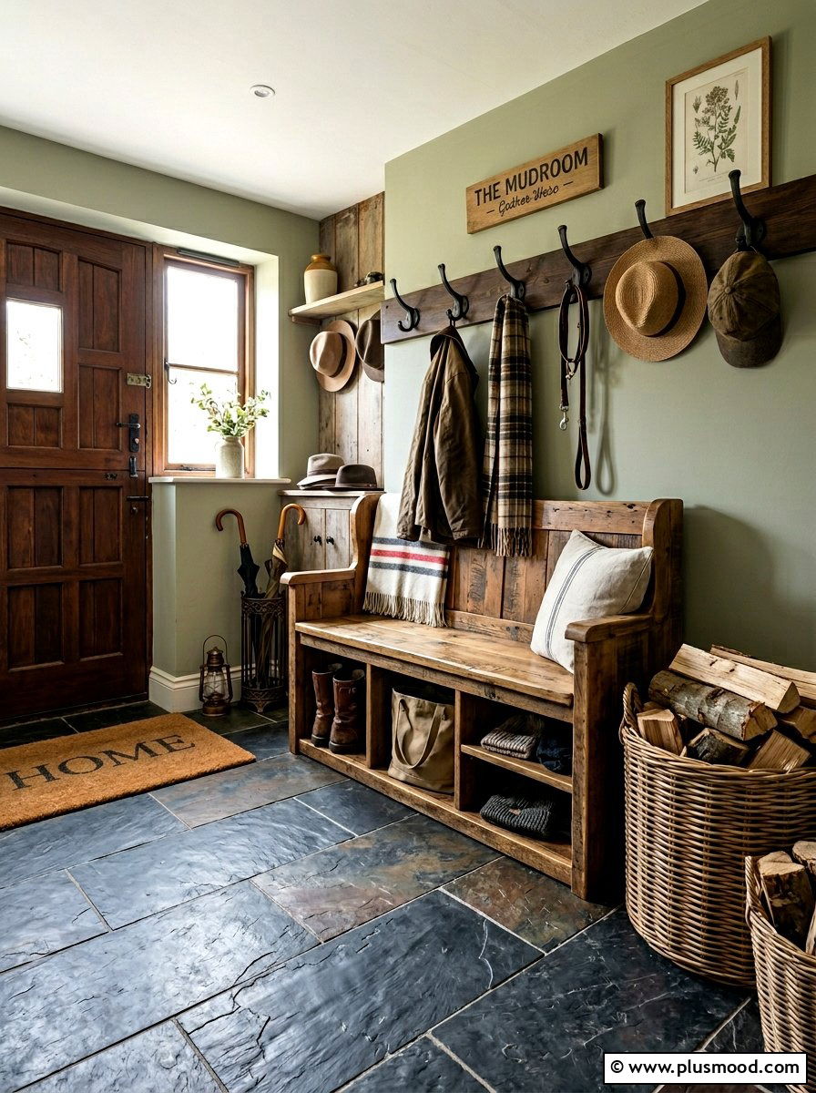 Cozy Charm: Designing a Rustic Mudroom Entryway That Works