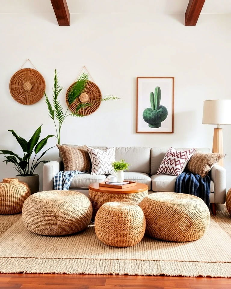 Embrace the Charm of Textured Poufs