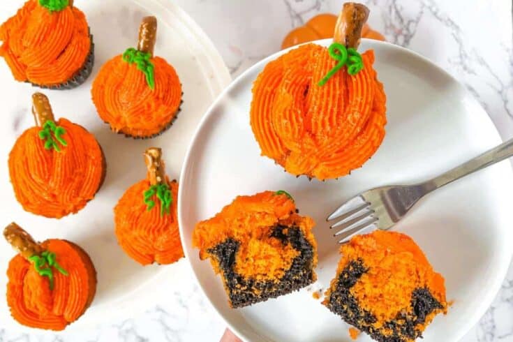 Midnight & Ember Pumpkin Cupcakes