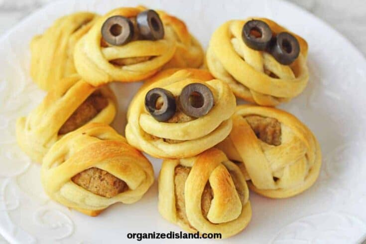 Wrapped-Up Mummy Meatball Bites