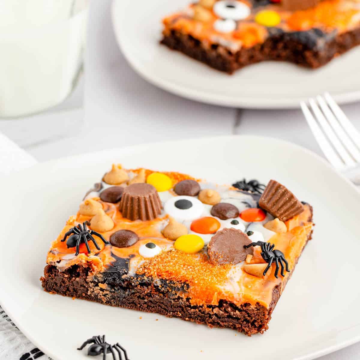 Goblin-Gaze Peanut-Butter Brownie Bites