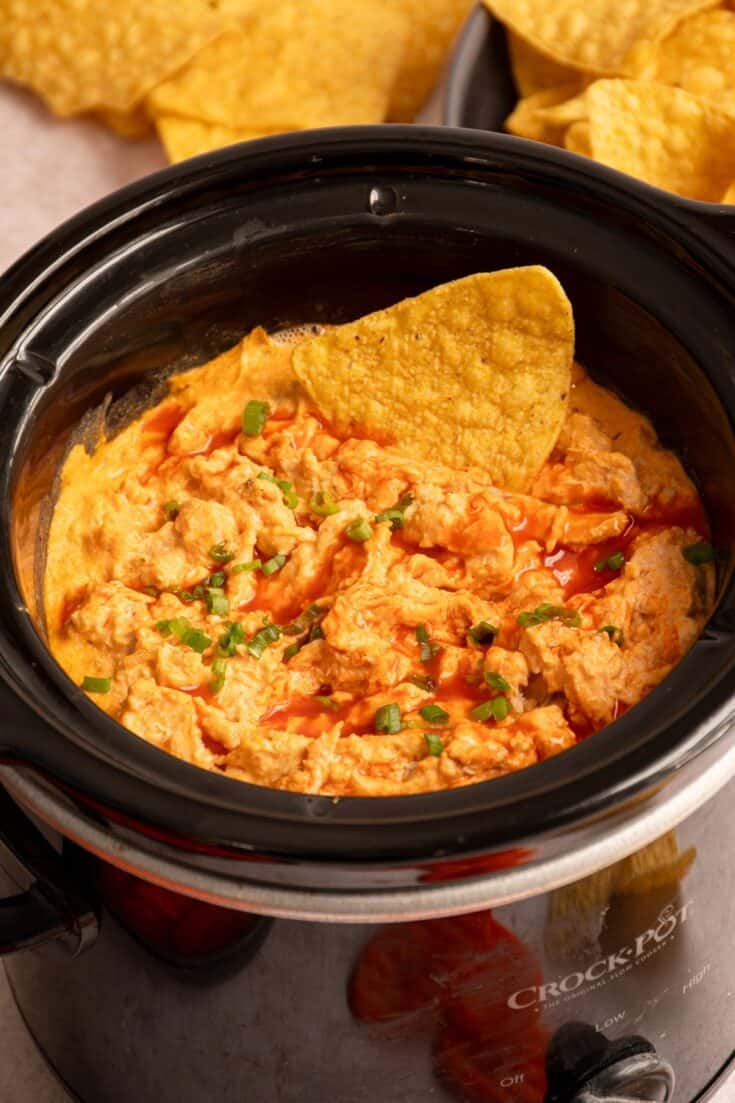 Spooky Crockpot Fiery Chicken Dip