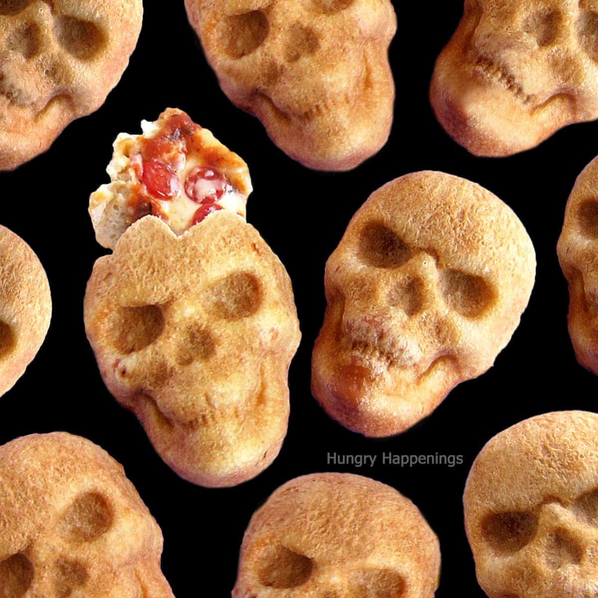 Creepy Cranium Pizza Pockets