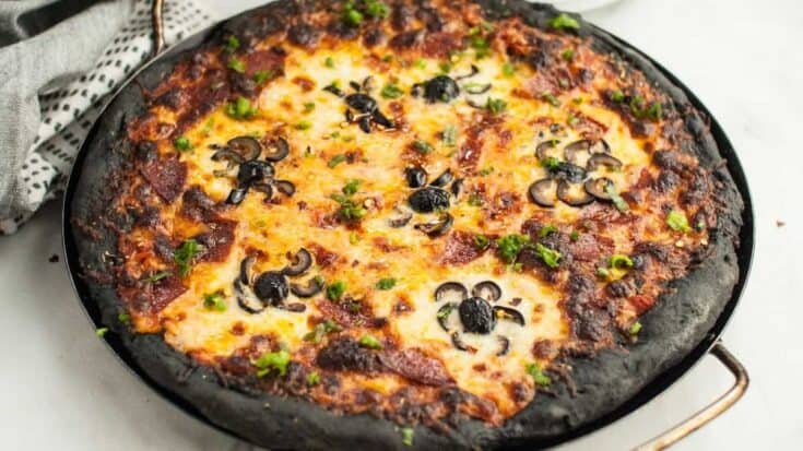 Midnight Web Pizza — Charcoal-Crusted Spider Pie