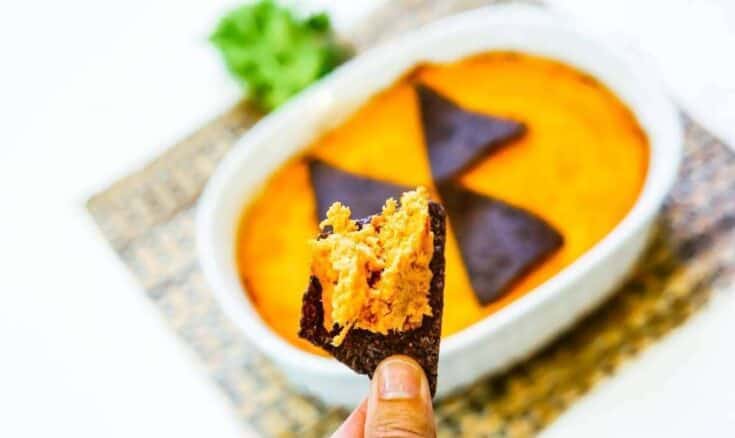 Batwing Buffalo Chicken Dip (A Spooky Crowd-Pleaser)