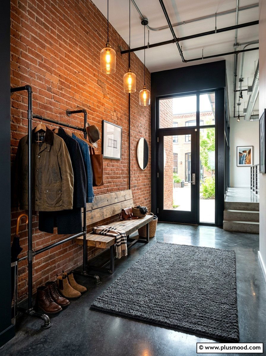 Crafting a Chic Industrial Welcome: Entryway Ideas with Urban Edge
