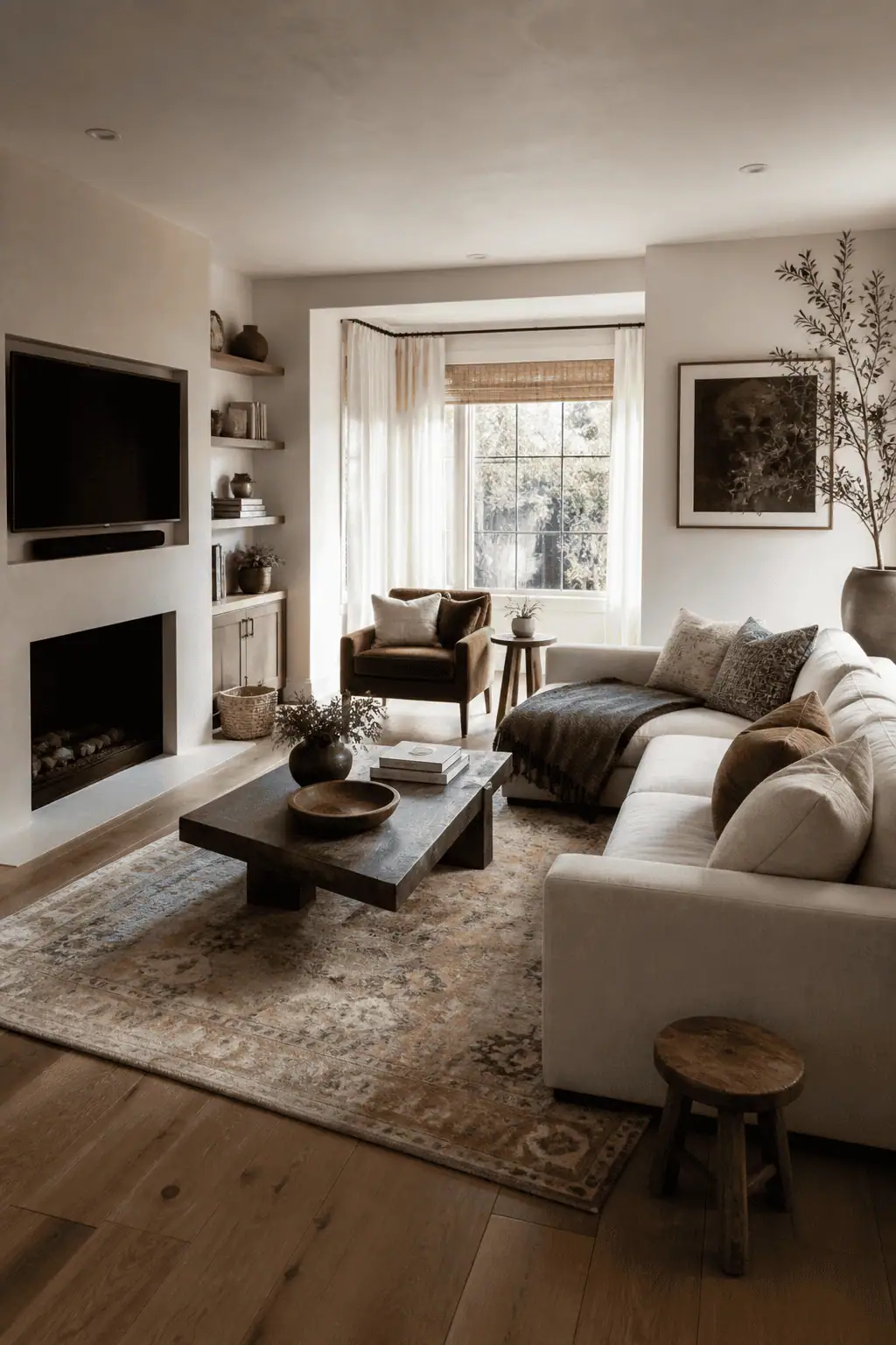 The Power of a Tilted Rug: Soften Your L-Shaped Space