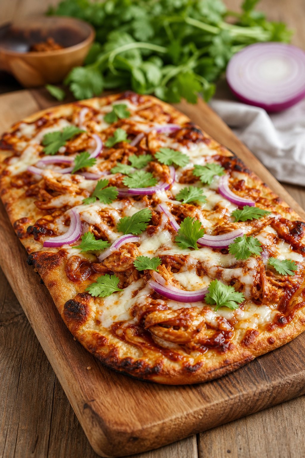 Tangy BBQ Chicken Flatbread Delight