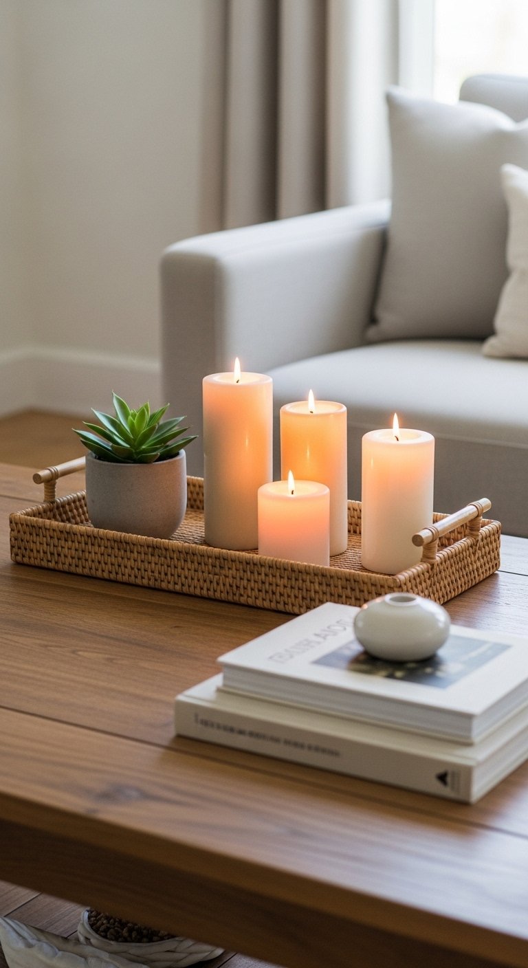 Chic Candle Tray Displays to Elevate Your Space