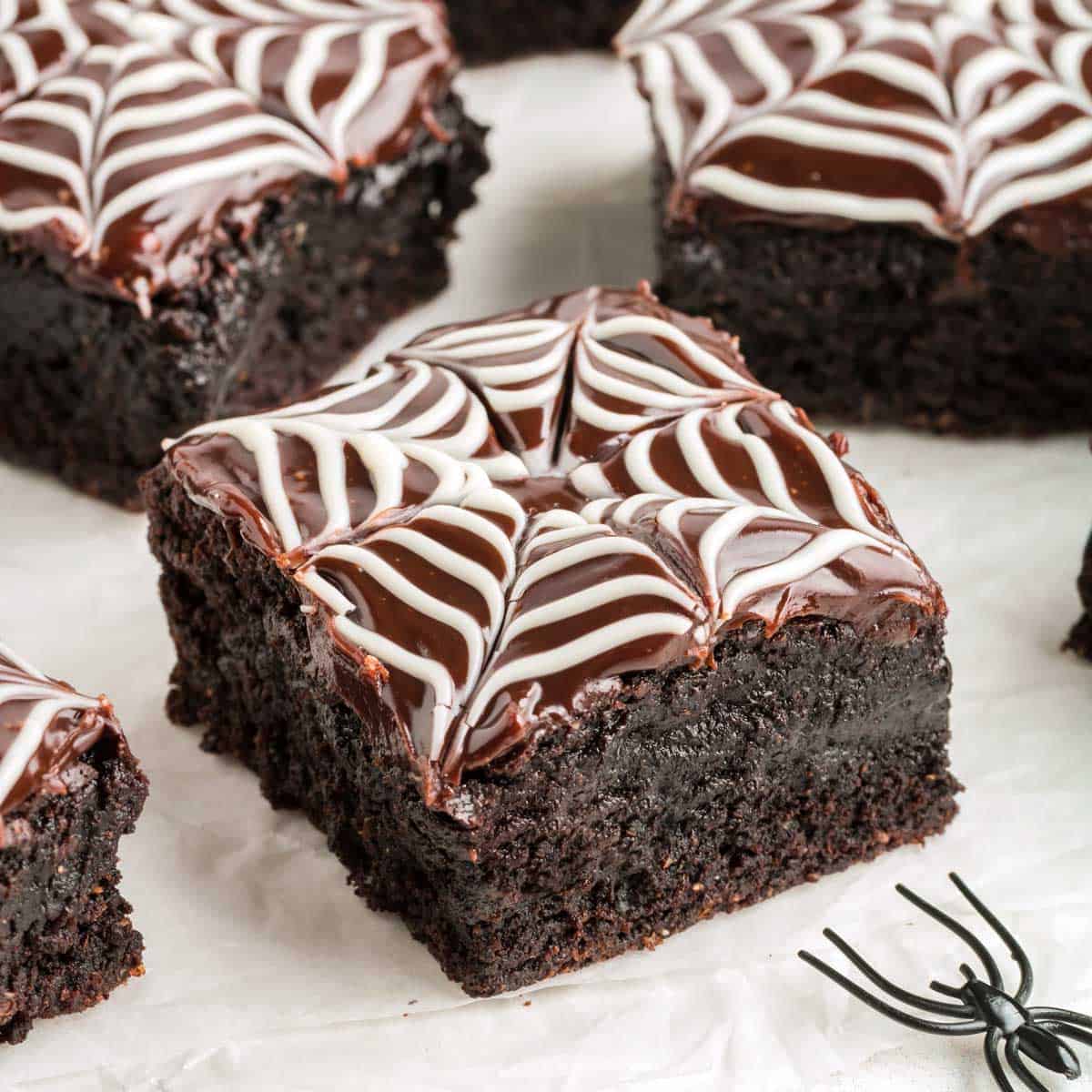 Cobweb Fudge Squares