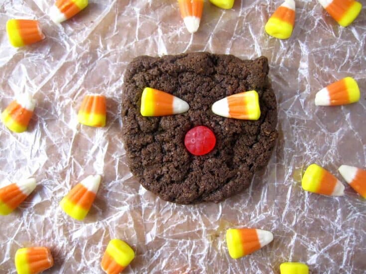 Purrfectly Spooky Candy Corn Cat Cookies